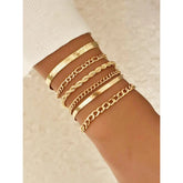 Shein Simple Chain Bracelet, 6 Pieces