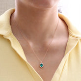 Shein Emerald Allure Necklace