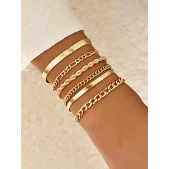 Shein Simple Chain Bracelet, 6 Pieces