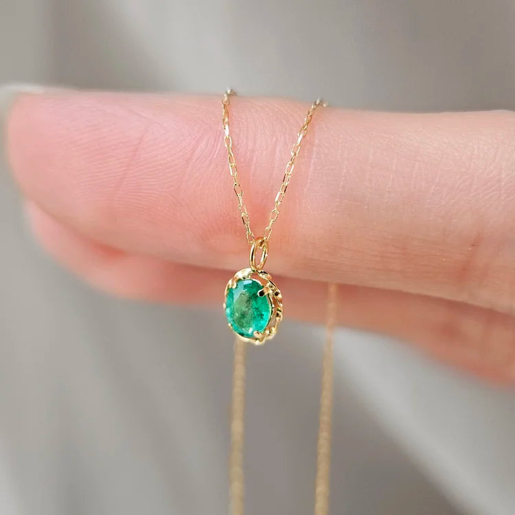 Shein Emerald Allure Necklace