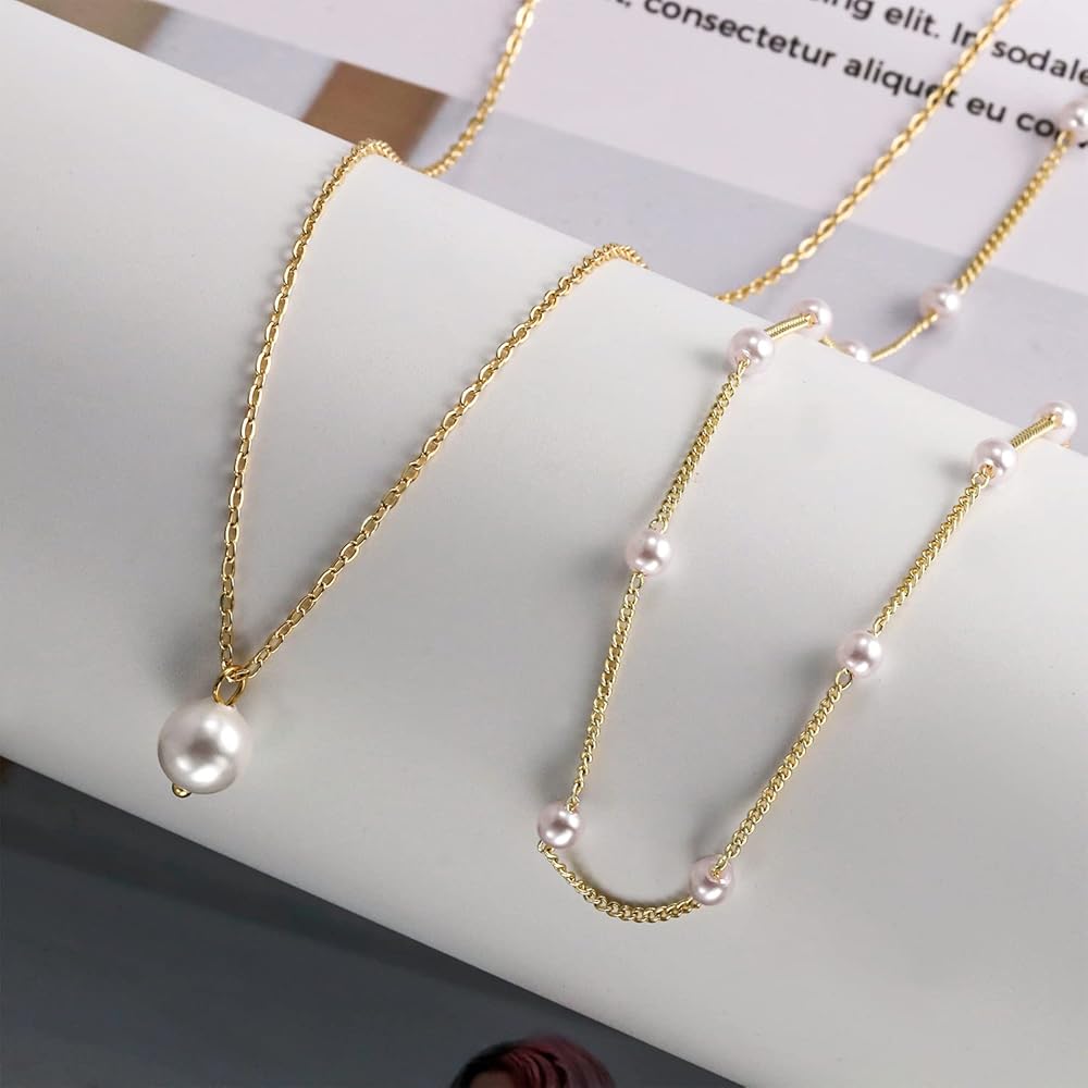 Shein Elegant Double-Layer Pearl Pendant