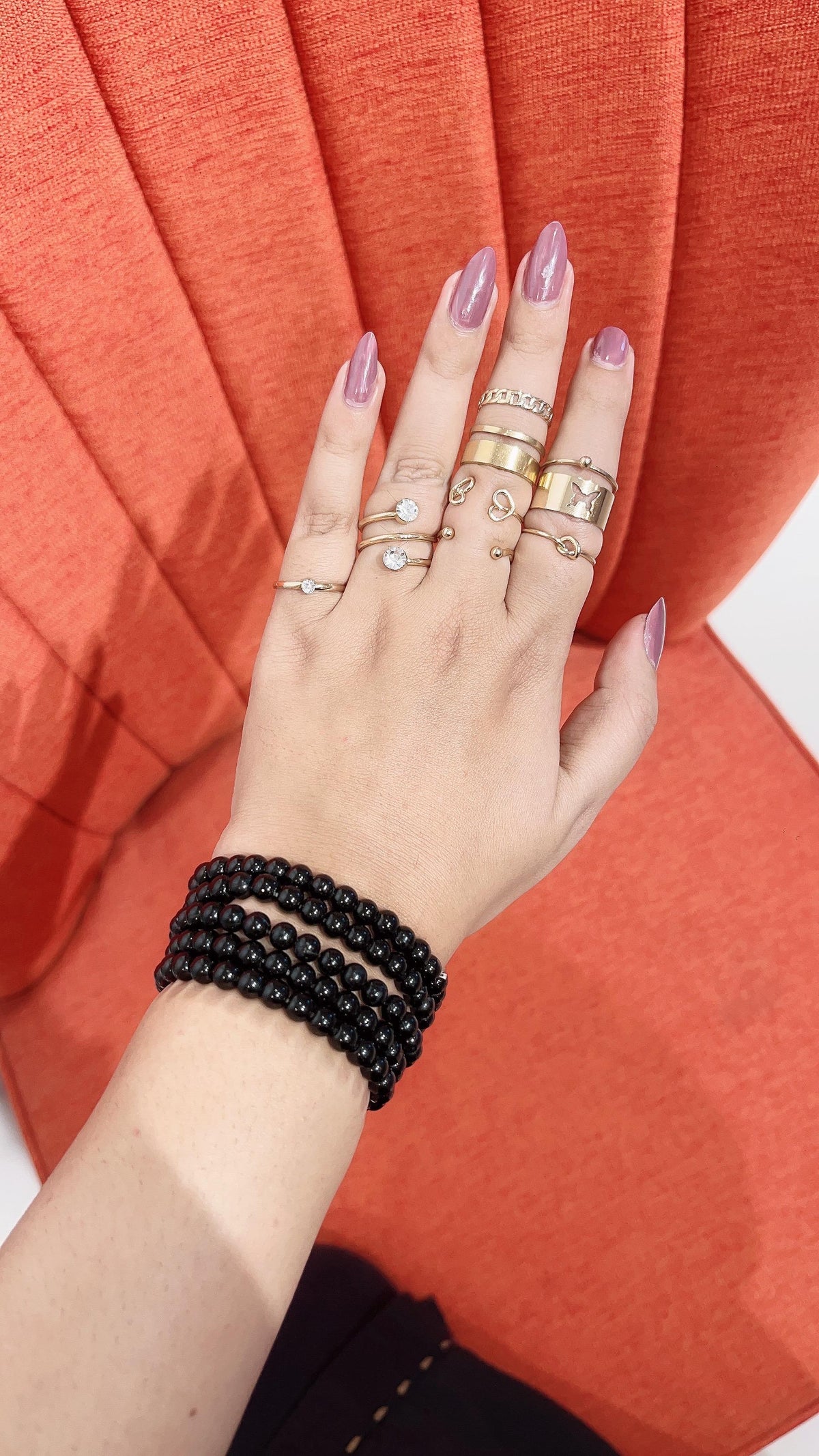 Shein-Glam Mix Ring Set (10pcs)